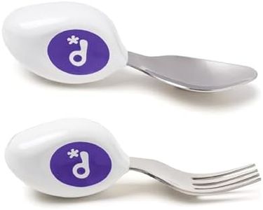 Doddl Cutlery Set, Toddler Self Feeding Cutlery, Spoon and Fork, 12months+ (Indigo)