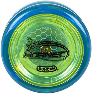 Duncan Toys Hornet Pro Looping Yo-Yo with String, Ball Bearing Axle and Plastic Body, Blue with Yellow Cap