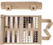 Sondergut Roll-up Suede Backgammon Game Cream