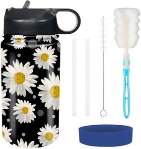 rickyh style Kids Water Bottle with Straw Lid Insulated Stainless Steel Reusable Tumbler Gifts for School, Toddlers, Girls, Boys 14oz
