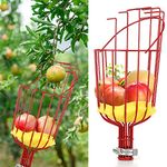 Firlar Fruit Picker Harvester Basket,Professional Gardening Fruit Picker Tool for Picking Apple Pear Peach Orange (Pole Not Included)