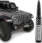 EcoAuto Bullet Antenna for Jeep Wrangler JK & JL (2007+) & Jeep Gladiator – Jeep Wrangler Antenna with Anti Theft Design – Highly Durable Truck Antenna – Jeep Wrangler Accessories (Freedom)