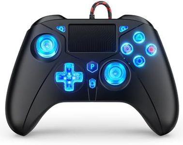 Compatible with PS5 Controller, Wired Controller for Playstation 5/PS4/PC, Gaming Controllers, Gamepad with Dual Vibration 6-axis Gyroscope Support Turbo Macro Multi Touch Pad 3.5mm Audio Jack
