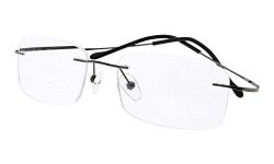 Eyekepper Titanium Rimless Eyeglasses Women Men Gunmetal