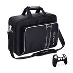 G-STORY Carry Case, Carrying Travel Case Compatible with PlayStation 5 Console,Travel Case Bag with Zinc Alloy Zippers for Console, Controllers and Accessories,Controller Skin*1