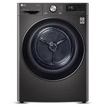 LG 9 Kg Wi-Fi Inverter Eco Hybrid Technology Fully Automatic Heat Pump Front Loading Dryer (DHV09SWB, Auto Clean Condenser, Double Layer Air Filter, Black Steel)