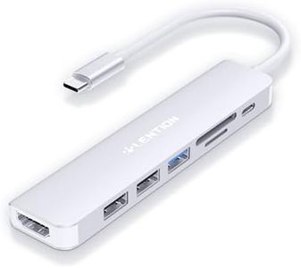 LENTION USB C Hub with 100W Charging, 4K HDMI, Dual Card Reader, USB 3.0 & 2.0 Compatible MacBook Pro, New Mac Air/Surface, Chromebook, More, Stable Driver Adapter (CB-CE18, Silver)