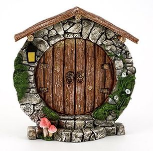 Top Collection 5.25" Miniature Fairy Garden & Terrarium Charming Round Door Decor, Small