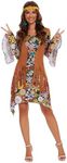 Pixiemain Womens 70s 60s Hippie Costume Set Tassels Disco 70s Outfits Accessories for Carnival Party and Halloween Party-A S