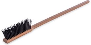 Carlisle 4577200 Pizza/BBQ Oven Brush, Carbon Steel Bristles, 5-1/2" Length x 1-1/2" Width Brush, 39" Overall Length, 2-3/4" Bristle Trim