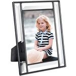 J Devlin Glass Art Pic 354-46HV Beveled Glass 4x6 Picture Frame Horizontal or Vertical Images for Wedding Photos