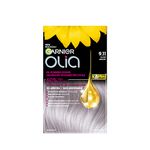 Garnier Olia Permanent Hair Dye, Ammonia-Free Hair Color, 9.11 Silver, Long-Lasting Hair Shine With 60% Oils, 1 Application