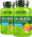NATURELO Eye Vitamins - AREDS 2 Formula Nutrients with Lutein, Zeaxanthin, Vitamin C, E, Zinc, Plus DHA - Supplement for Dry Eyes, Healthy Vision, Eye Support - 60 Vegan Capsules (Pack of 2)