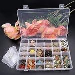 THE SR BRAND Sr 36 Grid Cells Multipurpose Clear Transparent Plastic Storage Box With Removable Dividers Jewelry Box Organizer Storage Container