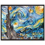 Uniquilling Quilling Kits Paper Quilling Kit for Adults Beginner, DIY Kits for Adults Paper Filigree Painting Kits, Modern Wall Art for Living Room, 16 * 20in Starry Night- Basic