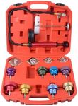 14 pcs Automotive Cooling System Radiator Pressure Tester Kit Aluminum Adapters