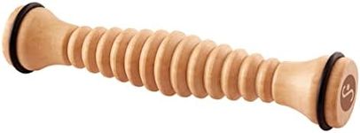 Wooden Foot Roller by Body Back Company - Natural Pain Relief ideal for Plantar Fasciitis, Heel Spurs & Arch Pain (1-pack with Reflexology Card)