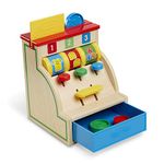 Melissa & Doug Spin and Swipe Register Wooden Toy | Cash Register for Kids | Toy play register | Till register | Play till cash register | Ages 4 5 6 | Gift for Boys or Girls