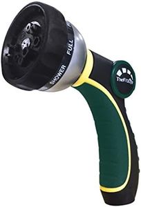 TheFitLife Garden Hose Nozzle Spray, Water Nozzle with 8 Adjustable Watering Patterns,Cleaning, Slip and Impact Resistant for Watering Plants, Pets Bathing and Car Washing