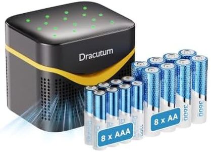 16 Pack Rechargeable AA and AAA Lithium Batteries with Charger