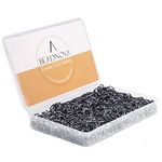 BEADNOVA 6mm Jump Rings Gun Black Jump Rings for Keychains Open Jump Rings for Necklace Repair (300Pcs)