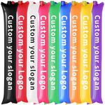 Personalized Inflatable Cheer Sticks with Single-Color Logo/Text/Image,10×60cm,100Pcs – Custom Thunder Sticks for Sports, Community Events, Festivals & Activities (1000 PCS)
