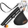 VonHaus Leaf Blower and Vacuum 3000W – Corded Leaves Collector, Clear Gardens, Patios, Gutters, Driveways & More – Lightweight, 10m Cable, Shoulder Strap, Wheels, 35L Collection Bag – 3 Year Warranty
