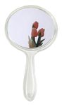 Stianiiie Makeup Hand Mirror, Double-Sided Handheld Mirror 1X/3X Magnifying Mirror with Handle, Wall Mounted Mirror, (Crystal Clear) 4.8" X 8.3"