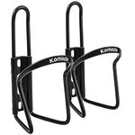 KOMODO Bike Bottle Holder Bicycle 750ml Water Carrier Aluminium Cage (Set of 2 Cages, Black)