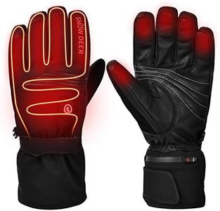 Heated Gloves,Electric Rechargeable Battery Heat Gloves for Men Women,7.4V 2200MAH Battery Powered Electric Heated Ski Bike Motorcycle Warm Gloves Hand Warmers,Winter Snow Gloves Mittens