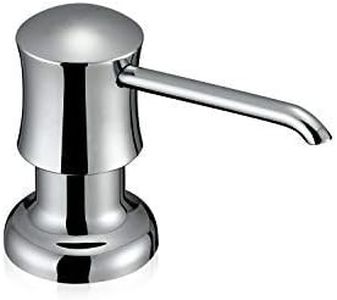 SVAVO Soap Dispenser for Kitchen Sink, Stainless Steel Sink Soap Dispenser Pump, Refill from the Top, Kitchen Soap Dispenser with Liquid Soap Bottle, for Sink Countertop Install (Chrome)