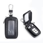 Universal Premium Car Key Fob Case Genuine Leather Car Smart Key fob Holder for Remote Key Fob