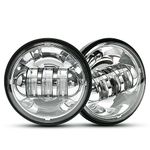 LX-LIGHT Dot approved 2 PCS Chrome 4.5 Inch LED Passing Light LED Fog Lamps for Motorcycles Auxiliary Light Bulb Motorcycle Projector Driving Lamp