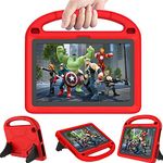 Mansiruyi All-New Kids Tablet Case for 10.1 inch Tablets Not Fit Samsung 10.1 inch Tablets(Only 13/11th Gen, 2023/2021), Lightweight Shockproof 10 Case with Handle Stand - Red