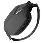 Inateck Sling Bag, Stylish Crossbody Bag with Adjustable Shoulder Strap, Splash-resistant Chest Bags for Men and Women Multipurpose Fanny Pack for Travel, Gym, Cycling, Work, Sport, Black, 4L, Casual