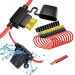 16 AWG Inline Fuse Holder with 5A ATC ATO Blade Fuse, 10 Pack - Wave One Marine Auto RV Boat