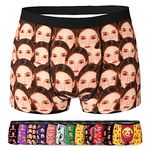 LucBuy Custom Boxer Briefs with Photo for Men, Personalized Funny Underwear with Face,Customized Underpants (A77)