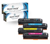 Print Page 054 Toner Cartridge Compatible for Canon 054 for Color imageCLASS MF641Cdw, MF642Cdw, MF644Cdw, LBP622Cdw (CRG 054 - 4 Color Set)
