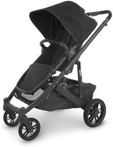 UPPAbaby Cruz V2 Stroller/Full-Featured Stroller with Travel System Capabilities/Toddler Seat, Bumper Bar, Bug Shield, Rain Shield Included/Jake (Charcoal/Carbon Frame/Black Leather)