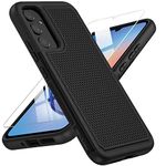 FNTCASE for Samsung A34 5G Case: Dual Layer Shockproof Drop Protection Galaxy A34 Phone Case - 360 Military Grade Protective Mobile Cover Rugged Matte Heavy Duty Slim TPU Aesthetic Cases Black