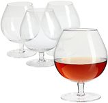 Juvale 30oz Whiskey and Cognac Glasses Set of 4, Clear Brandy Sniffers for Cocktails, Spirits, Beer (4 x 6 In)