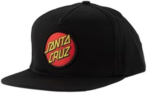 Santa Cruz Men's Classic Mid Profile Snapback Adjustable Hats,OS,Black