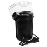 Lipzie [𝙇𝙞𝙢𝙞𝙩𝙚𝙙 𝙎𝙥𝙚𝙘𝙞𝙖𝙡 𝘿𝙚𝙖𝙡] Healthy Oil-Free Air Popcorn Machine Mini Black Popcorn Maker for Home Kitchen, Hot Air Technology, No Oil, Perfect for Quick & Healthy Family Popcorn