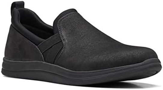 Clarks Women's Breeze Bali Loafer Flat, Black, 6 US Wide