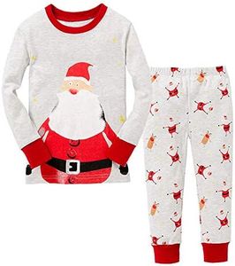 LitBud Muchachos Mayores Pijamas para niños Niño Papá Noel Acción de Gracias Ropa de Dormir Pijamas de Manga Larga Tamaño del Juego 6-7 años 7T