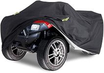ATV Quad Cover Waterproof, Delixike Heavy Duty Power Bike Cover,Outdoor ATV Cover for for All Motorcycle, Honda,Polaris,Yamaha,Suzuki(Black/223 * 106 * 99cm)