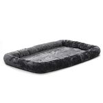 New World Pet Products New World Gray Dog Bed | Bolster Dog Bed Fits Metal Dog Crates | Machine Wash & Dry, 42-Inch (B40242-GY)