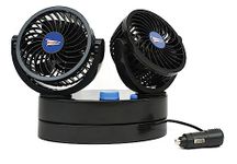 Streetwize – Portable Twin Cyclone Oscillating 12v Car Fan | Dual Speed with On/Off Button | 360° Degree Fan | Ideal For: Cars, Van, 4x4's, Caravans and Motorhome's SWCF5