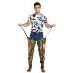 Luwint Lightweight PVC Hip Wader, Waterproof Thickened Sole Hunting Fishing Climbing Wader Cleated Boots with Repair Patch (Camo, 12)