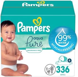 Pampers Aqua Pure Sensitive Baby Wipes, 99% Water, Hypoallergenic, Unscented Baby Wipes, 336 Baby Wipes Total (6 Flip-Top Packs)